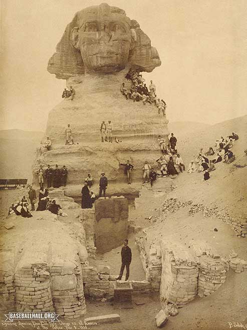 Baseball tourists at the Sphinx